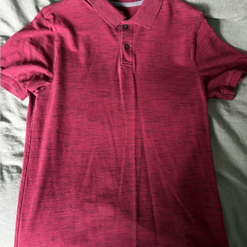 Old Navy Polo Shirt Red 100% Cotton Preppy Golf - Size Small